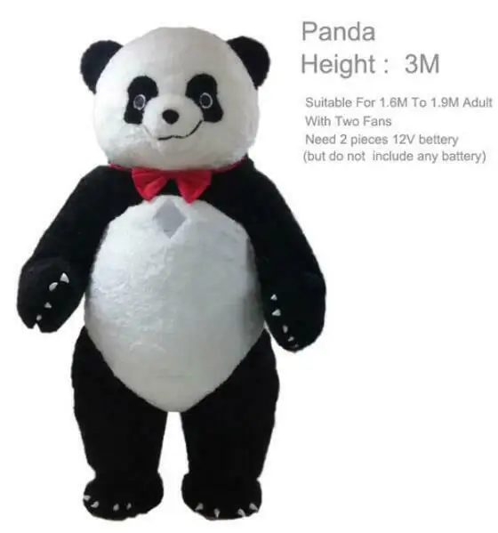 3 м надувной панда талисман костюм рекламы взрослое платье наряд с фабрики