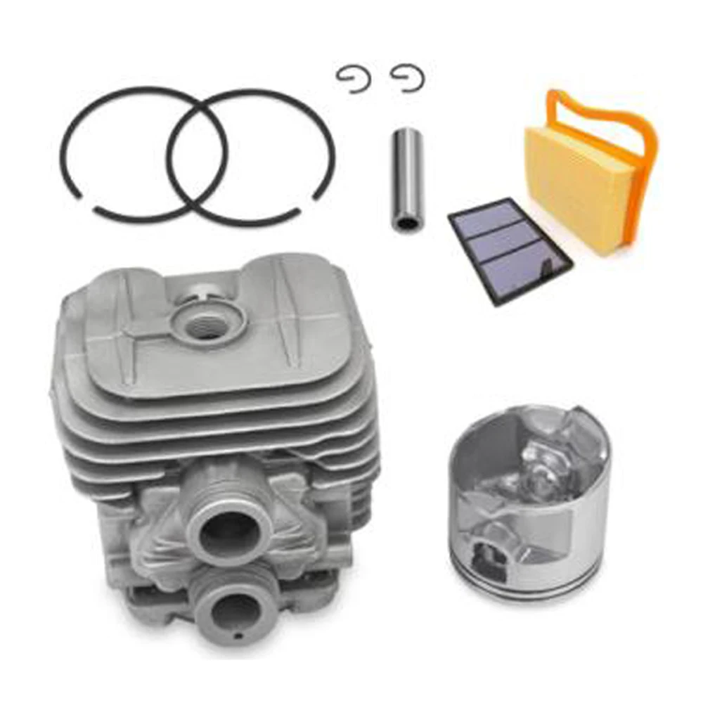 

New Cylinder Head For Stihl TS410 TS420 Piston Kit With Rings Pin Clips 50mm
