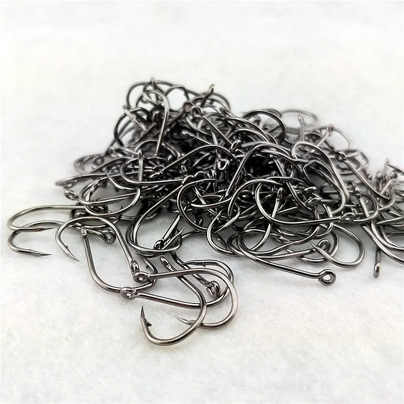 120pcs High Carbon Steel Fish Hook Efficiency Barbed 312 Fishhooks