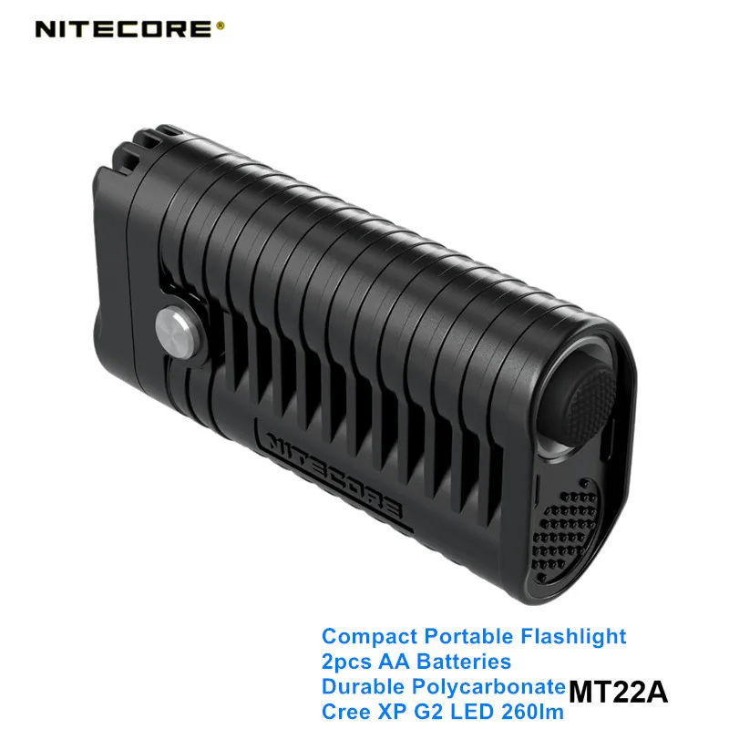 

Nitecore MT22A 2pcs AA Batteries Cree XP G2 LED Portable Flashlight Durable Polycarbonate one-handed Operation Lightweight Ligh