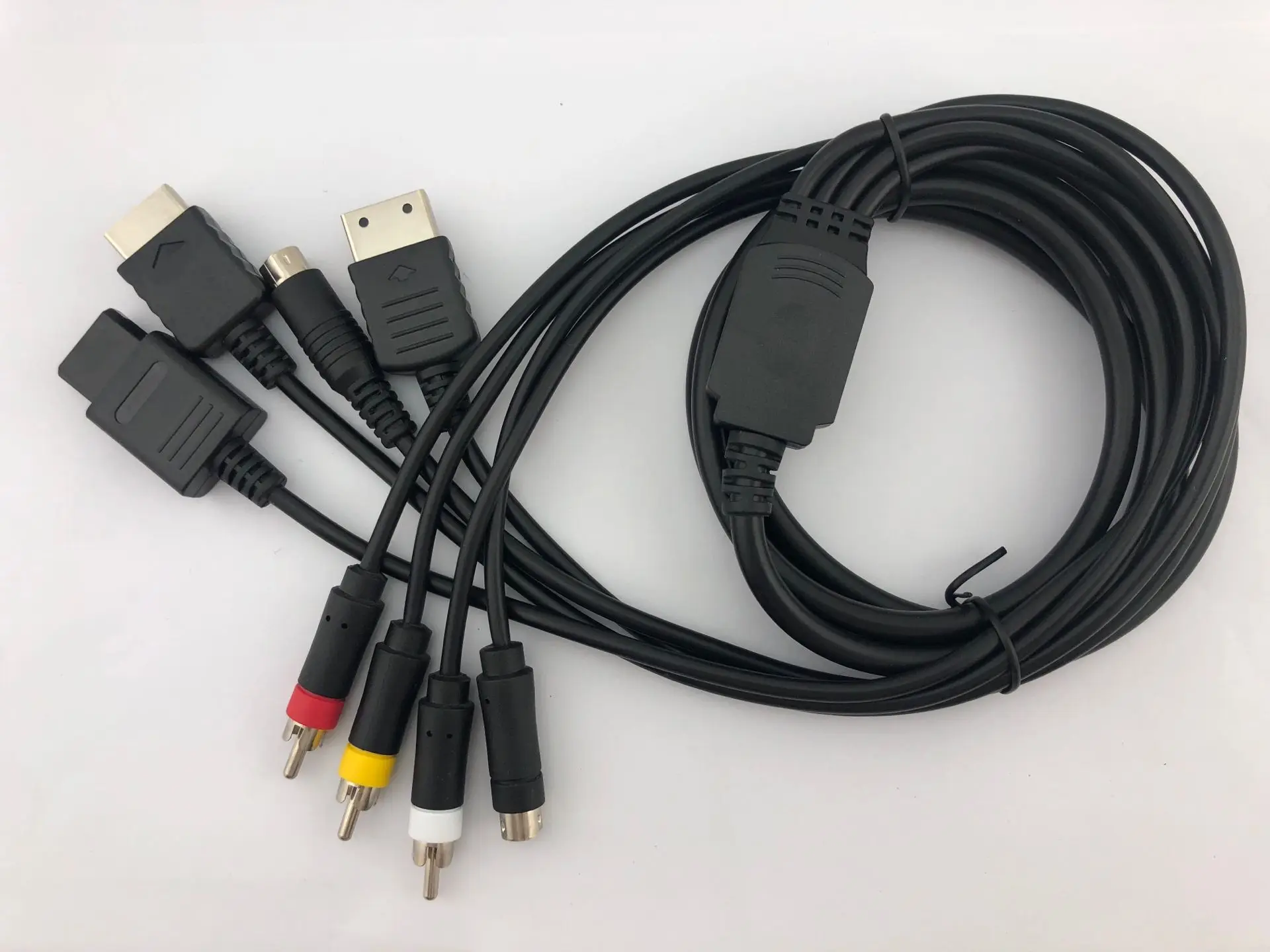 Cavo AV Per Sega Saturn 6ft Nero Compatibile Console