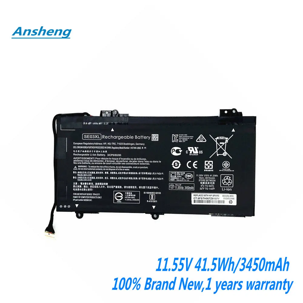 

Genuine SE03XL Laptop Battery For HP Pavilion 14-AL028TX AL029TX 14-AL127TX AL107NE AL102TX HSTNN-LB7G HSTNN-UB6Z TPN-Q171