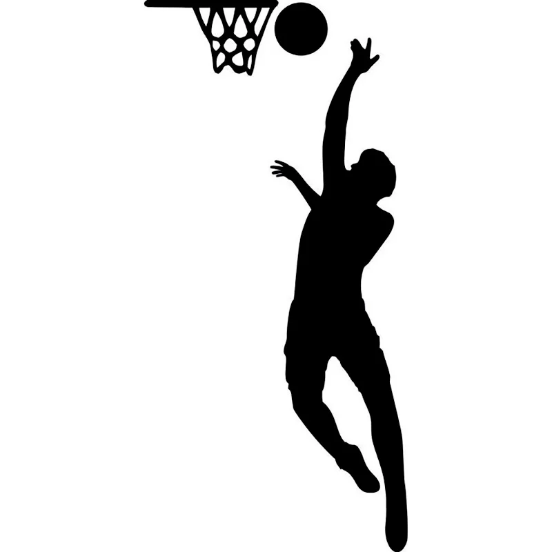 

S51966# Black Transparent Car Stickers Vinyl Decal Basketball Motorcycle Decorative Accessories Creative