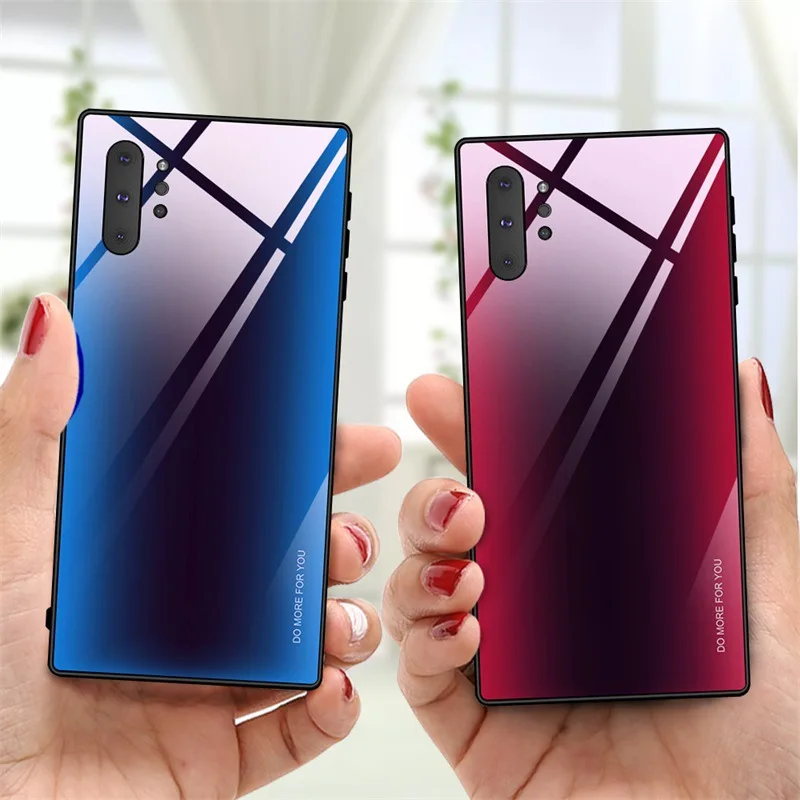 Чехол для samsung Galaxy A50 A70, Роскошный Жесткий чехол из закаленного стекла с градиентной задней крышкой для SAM A10 A30 A50 A70 NOTE10 S10 S10 PLUS