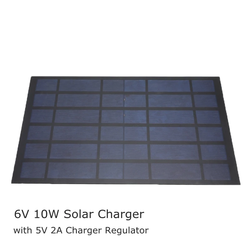 6W/10W 5V USB Solar Charger Solar Panels Charger with USB Port Solar Battery Charger Power for Cell Mobile Phones