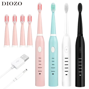 

Powerful Ultrasonic Sonic Electric Toothbrush USB Rechargeable Tooth Brush Adult Electronic Washable Whitening Teeth Brush