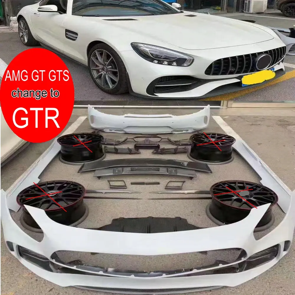 GTR bodykit auto PP body kits для Benz AMG GT GTS GTC to (передний бампер + задний боковые юбки спойлер) |