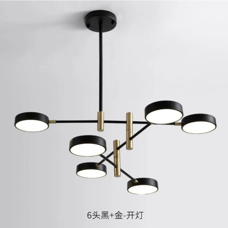 

Simple personality Creative Design LED pendant light Nordic home wrought iron set hall rotating shape pendant lamp