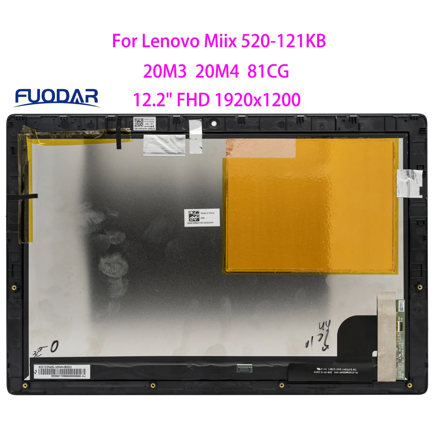 Дигитайзер сенсорного ЖК-экрана в сборе для Lenovo Miix 520-12IKB 20M3 20M4 81CG | Компьютеры и