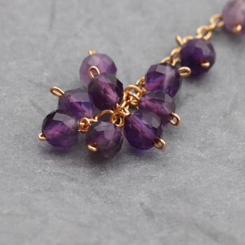 

Sanying M625 Handmade 18k gold-plated natural crystal earrings diy earrings for jewelry making for women charm jewelry 2pcs/lot