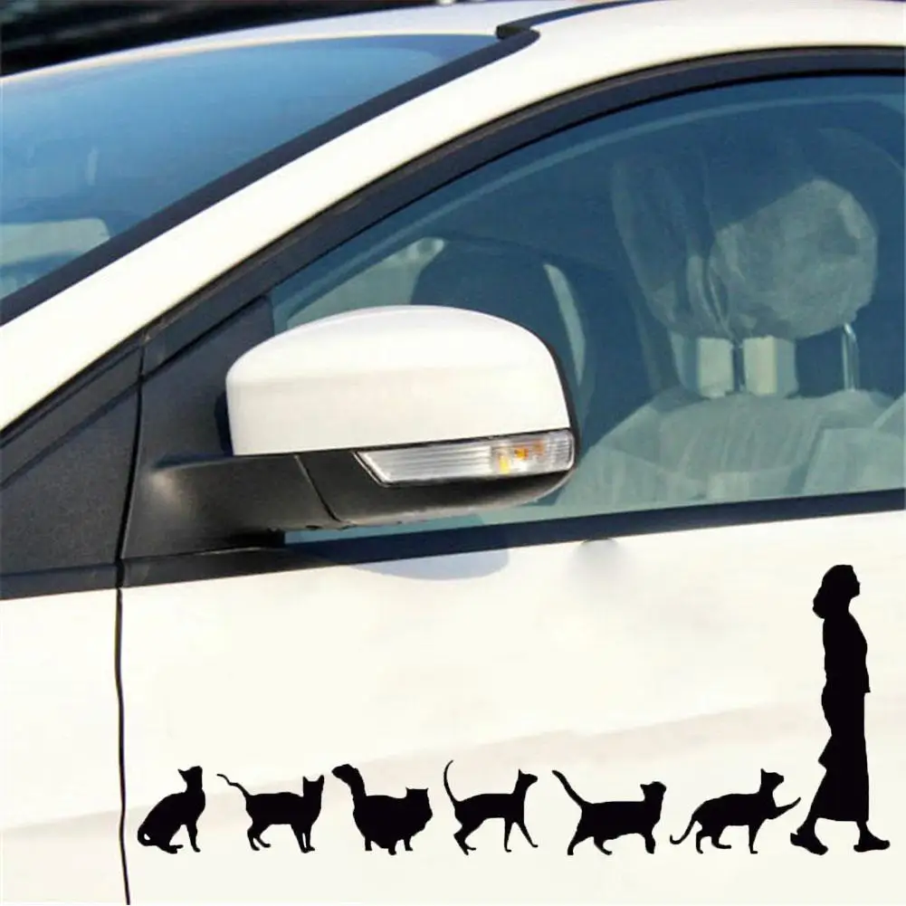 Funny car stickers Cat Lady Decor Car Auto Truck Window Decals Self-Adhesive Vehicle Sticker adesivo carro acessorios para carro