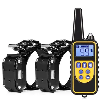 

Electric Dog Training Collar Waterproof Rechargeable Remote Control Pet with LCD Display for All Size Bark-stop Collars