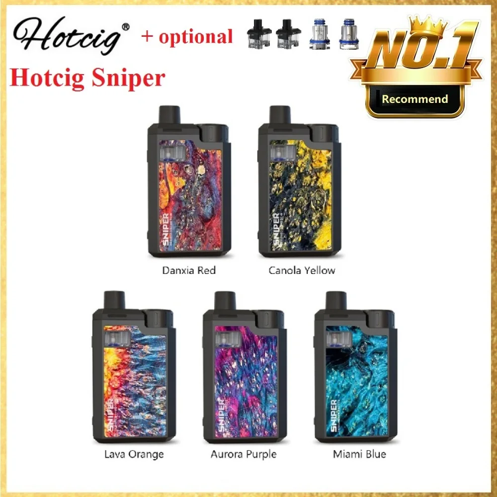 Новый оригинальный набор электронной сигареты Hotcig снайпера 80 Вт 18650 с 0 96 Ом/Ом