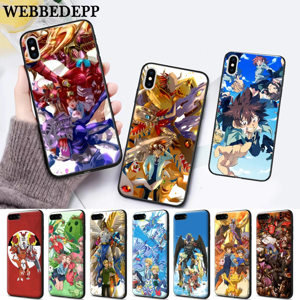 

WEBBEDEPP Digimon Adventure Tri Silicone soft Case for iPhone 5 SE 5S 6 6S Plus 7 8 11 Pro X XS Max XR