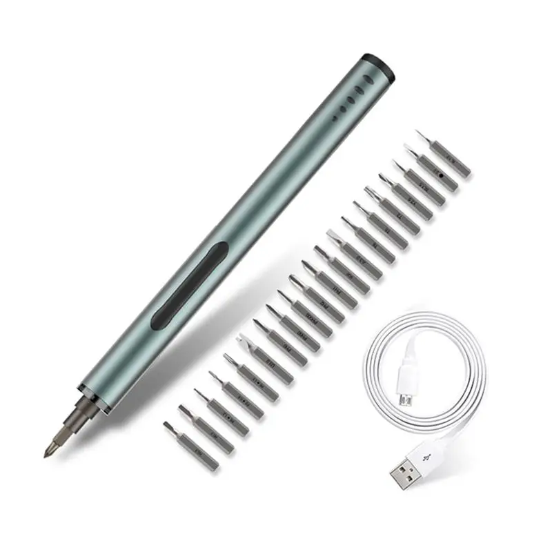 Mini Electric Screwdriver Rechargeable Cordless Power Screw Driver Kit With Led Light Lithium Battery Operated Power Tools Set