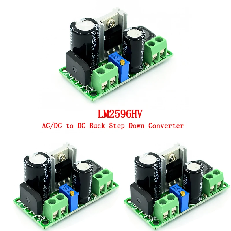 Generic Lm2596hv Ac/dc To Dc Buck Converter Module 3v 3.3v 5v 6v 9v 12v