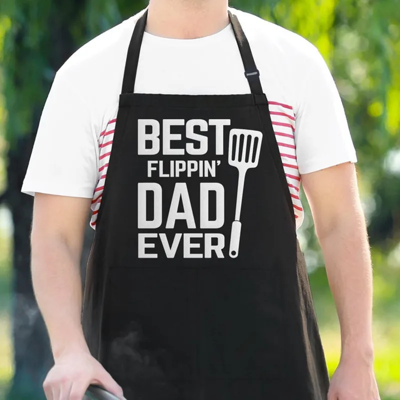 DAD GIFT MENS PERSONALISED NAME KITCHEN APRON FUNNY NOVELTY CHEFS BBQ KING COW 