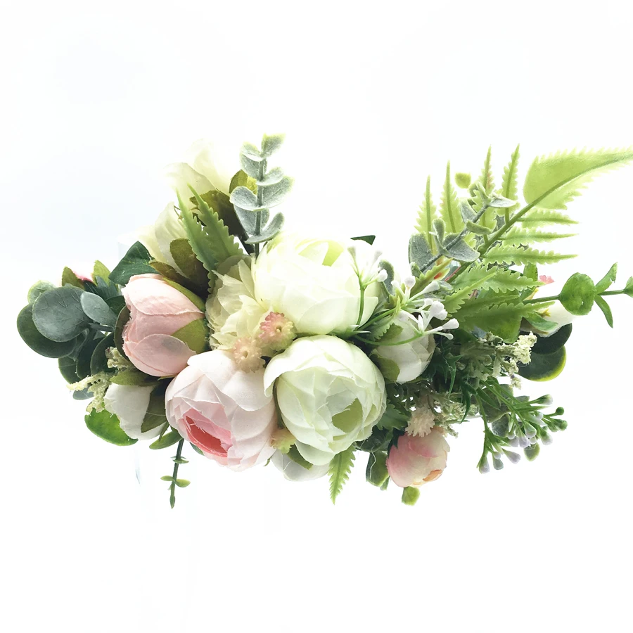 Women Wedding Flower Wreath Crown Festival Headband Women Hair Accessories Headdress Girl Floral Garland Wedding Floral Headwear - 6