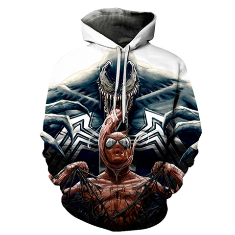 WY368 Новинка, мужские толстовки, серия Marvel, 3D печать, яд, для мужчин и женщин, пара, Повседневная Толстовка с капюшоном, Модный пуловер с капюшоном - Цвет: WY368