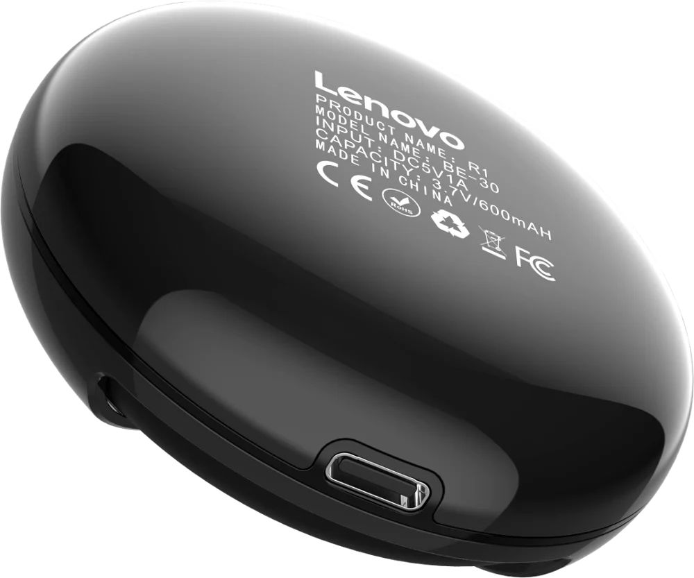 Lenovo R1 наушники-вкладыши TWS с Беспроводной наушники Bluetooth 5,0 спортивные наушники Качество Звука Hi-Fi стерео IPX5 Водонепроницаемый сенсорный экран для смартфона