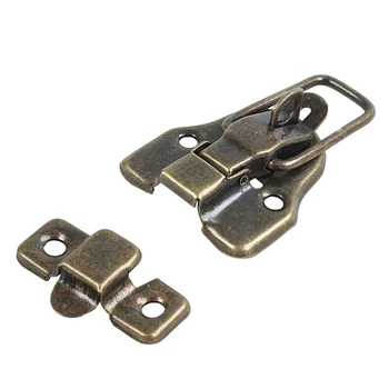 

New Cabinet Boxes Duckbilled Metal Toggle Latch Catch Hasp Bronze Tone