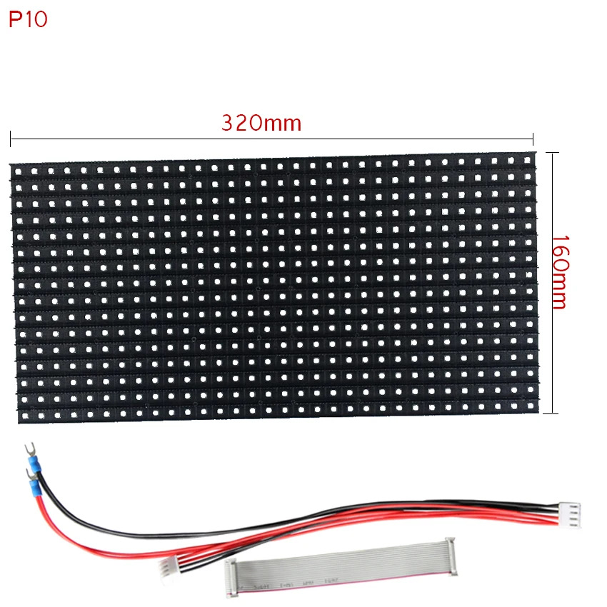 P10 SMD 3 в 1 RGB полноцветный светодиодный модуль дисплея 1/2 сканирование 320*160 мм