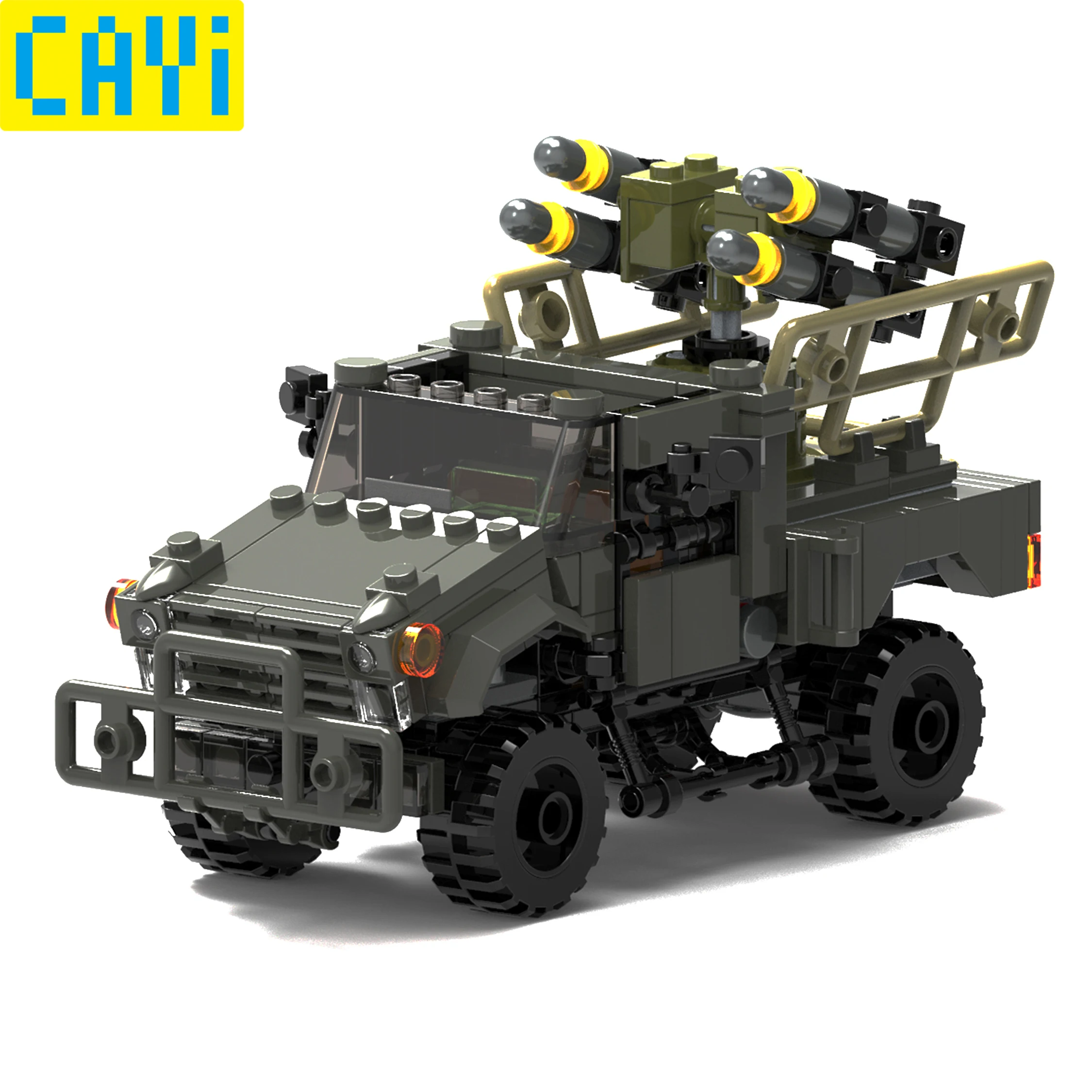

350pcs compatible LegOINGs Biochemical Policeman Sets Missile vehicle DIY Building Blocks Brick Kid Toys