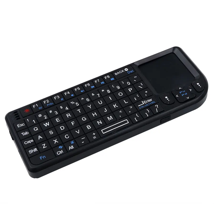 Mini Handheld 2.4g rf Teclado sem Fio com Touchpad Mouse para Computador Portátil Caixa de tv Inteligente Espanhol Russo Inglês a8 em - Imagem 5