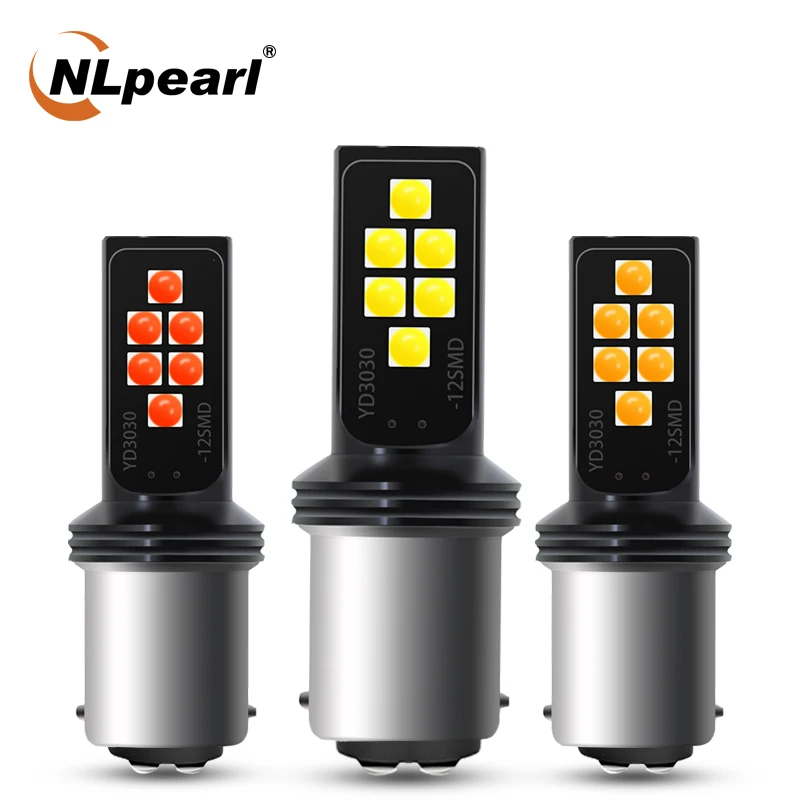 NLpearl 2x Signal Lamp 1157 LED BAY15D P21/5W 12SMD 3030 1156 P21W BA15S BAU15S PY21W Car Turn Signals Brake Light 12V | Автомобили и