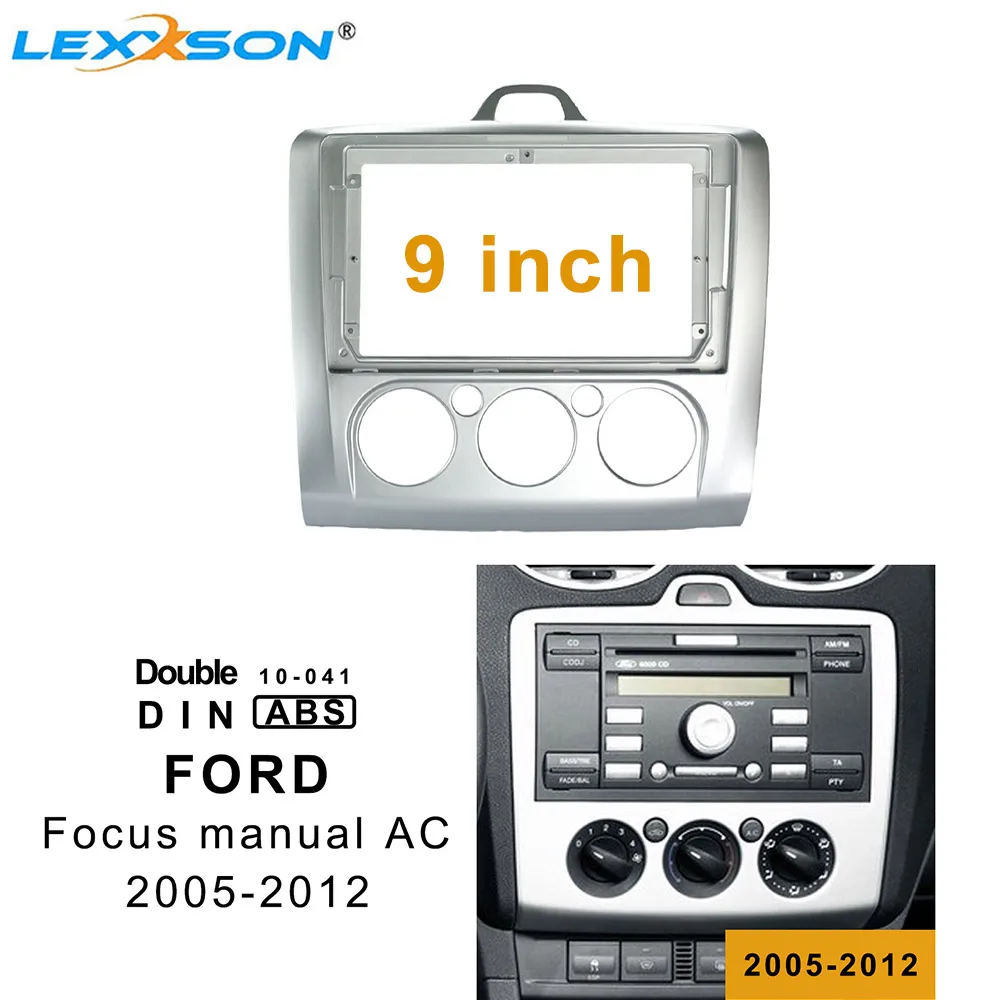 Автомобильная фасция 9 дюймов для Ford Focus 2005 2012 двойные Din Адаптер установки звука