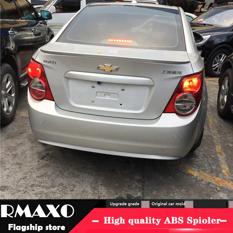 Спойлер для Chevrolet Aveo 2011 2015 высококачественный спойлер из АБС пластика заднего