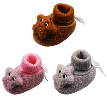 

Baby Girl shoes Cotton Cute Star First Walk Shoes Knit Warm Soft Bottom Comfortable Shoes Baby Toddler shoes