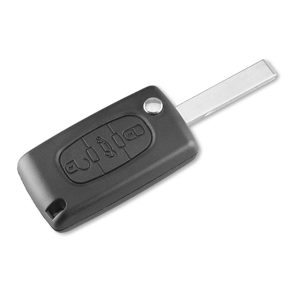 KEYYOU 3 кнопки флип дистанционного ключа автомобиля 433 МГц ID46 чип Fob для peugeot 207 307 308 407 607 с HU83 лезвие CE0523 авто ключ