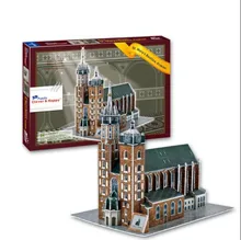 

St. Mary's basilica Krakow church Learning 3D Paper DIY Jigsaw Puzzle Model Educational Toy Kits Children Boy Gift Toy