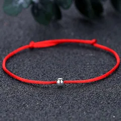 1 bead Простой серебряный браслет из бисера, 925 пробы, серебряный браслет из бисера, ювелирное изделие для ног, цепочка на ногу, женский браслет, Подарок на годовщину - Цвет: 1 bead