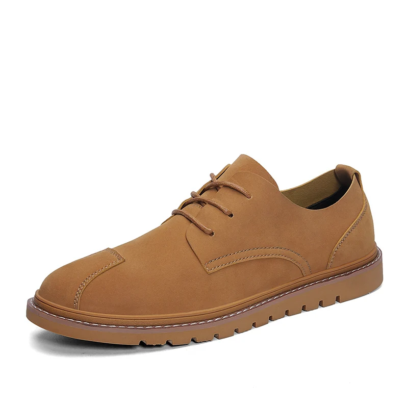 

Spring & Autumn Men Boots Leather Men Casual Fahsion Ankle Boots Outdoor Comfortable Men Leather Flats For Men Shoes *6655