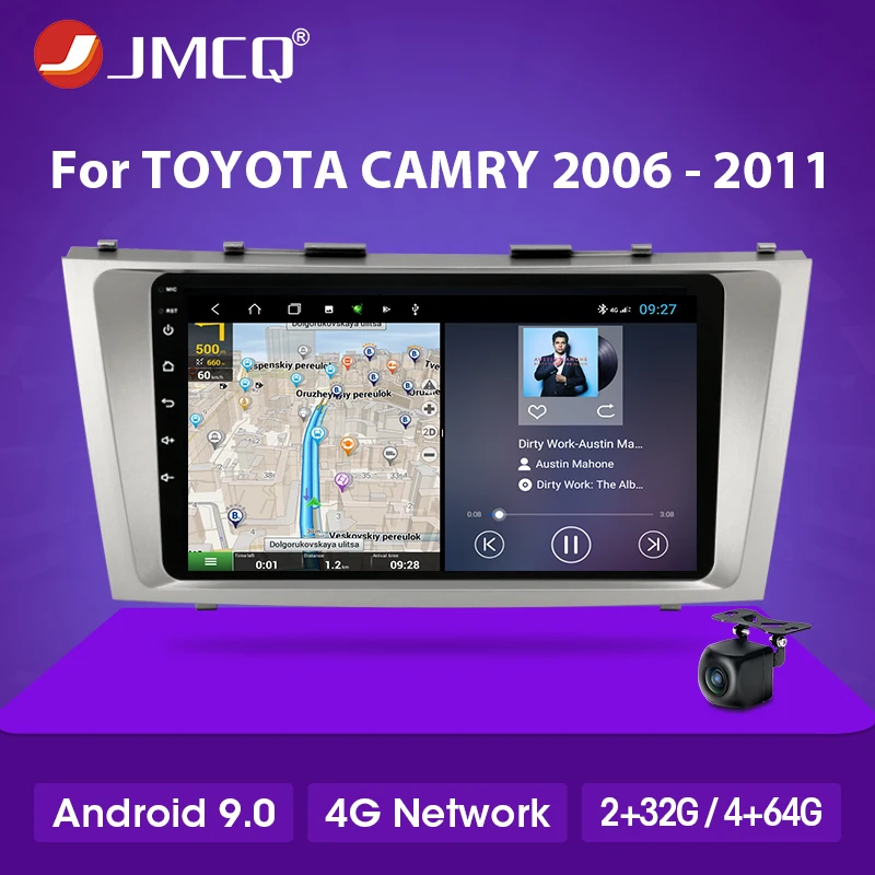 JMCQ 4G + 64G Android автомобильный мультимедийный плеер 2 din автомобильное радио для toyota