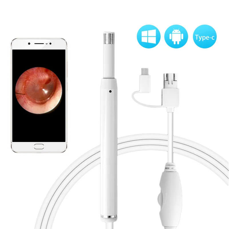 3 в 1 USB эндоскоп для чистки ушей Android 720P|Уход за ушами| |
