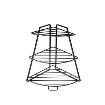 

1 PC 3 Layers Triangle Durable Portable Iron Storage Rack Layering Rack Kitchen Supplies For Kitchen Bathroom Home