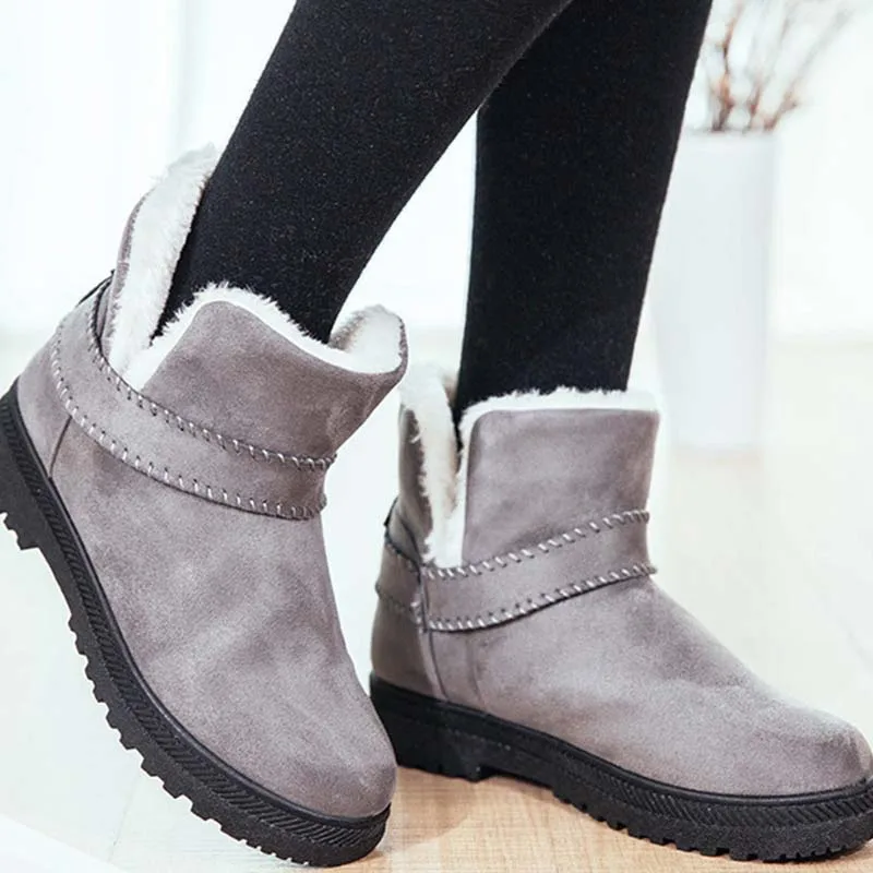 Women's Boots 2020 Fashion Plush Furry Women Shoes Snow For Winter Shoes Women Casual Lightweight Keep Warm Boots Botas Mujer