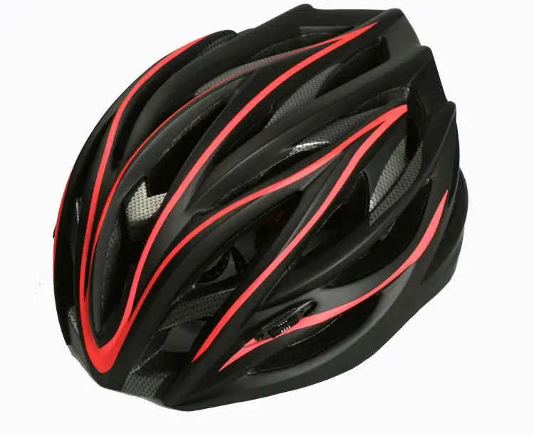Профессиональный интегрированный унисекс велосипедный шлем высокопрочный шлем для верховой езды EPS+ PC - Цвет: Frosted red
