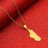 Fashion Madagascar Map Pendant Necklace Gold Color Malagasy Map Charm Jewelry 3