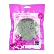 Fulljion круглая форма Конжак Губка косметическая пуховка для лица Чистящая губка натуральный спонж Конняку средство для умывания