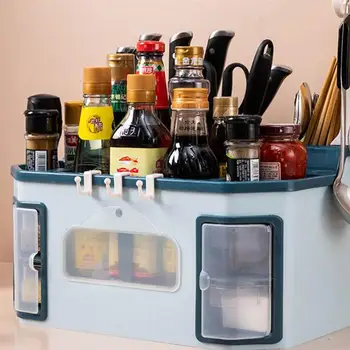 

1pcs Practical Seasoning Bottle Spoon Shelf Kitchen Rack Tableware Rack Kitchen Box for Home