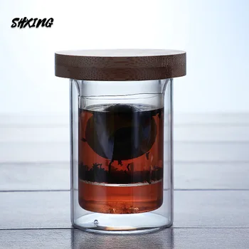 

200ml Exquisite Flower Teapot Double Glass Teapot Red Teapot High Borosilicate Glass Tea Set, Beautiful Home Decoration