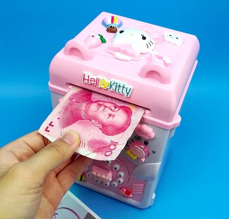 8 model Cartoon Electronic Piggy Bank ATM Password Money Box Cash Coins Saving Box Safe Box Automatic Deposit box Christmas Gift