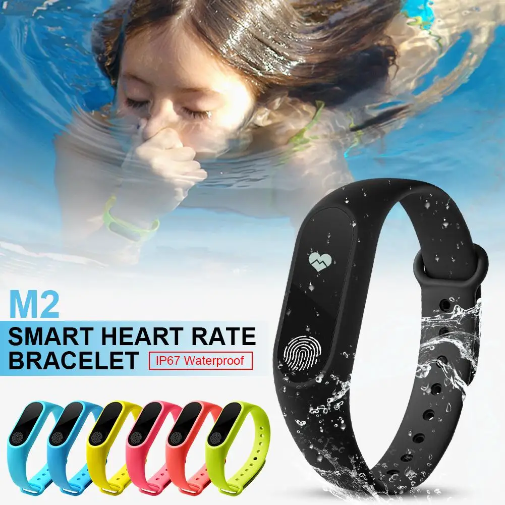 

M2 Color Screen Smart Bracelet Fitness Tracker Step Counter Heart Rate Blood Pressure Information Push Waterproof Smart Band