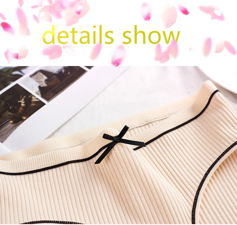 9. 5Pack. No Show нижнее белье для Для женщин бесшовные трусики kawaii удобные трусы, Для женщин хлопковые эластичные бикини трусики