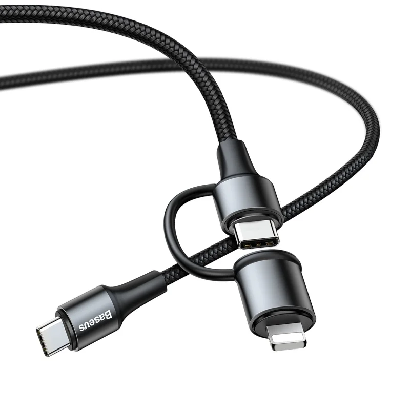 Baseus 2в1 usb type C к usb type C кабель и кабель быстрой зарядки PD для iPhone кабель USB C для Apple Lightning зарядный кабель