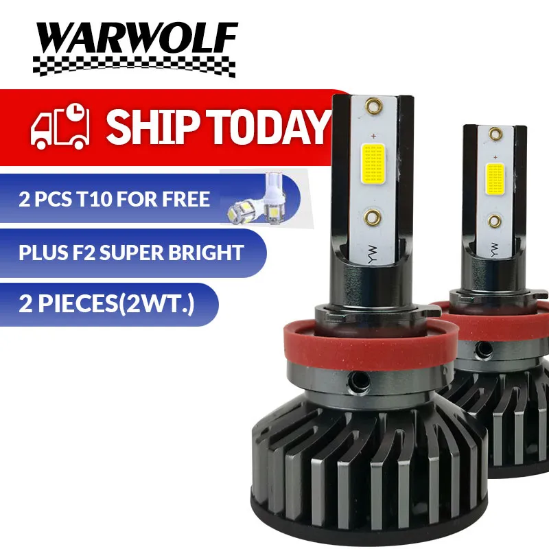 WARWOLF Автомобильные фары LED H7 10000LM H11 светодиодные лампы для автомобильных фар H4 H1 H8